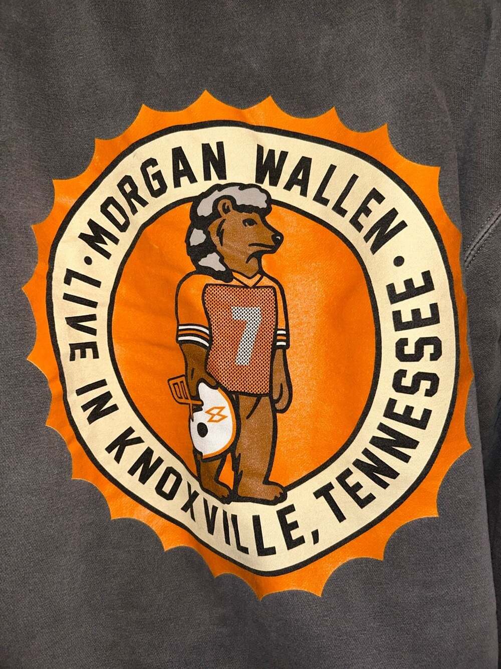 Morgan Wallen Tennessee Volunteers Hoodie Gray Live In Knoxville 2026
